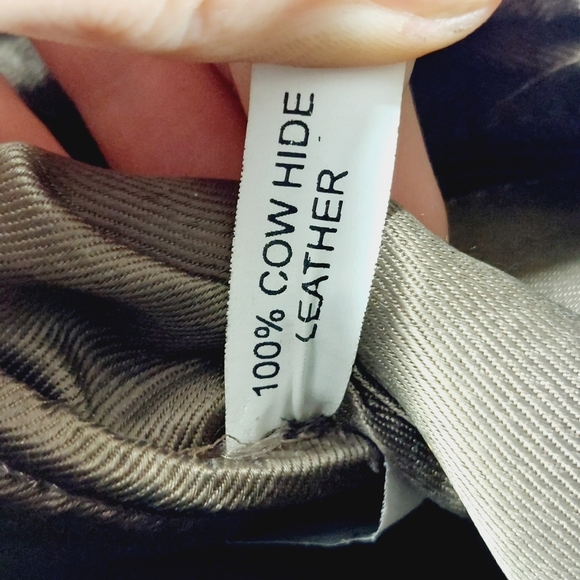 Great American Taupe Tan Purple Pattern Leather Works Shoulder Purse 0814 - Picture 12 of 13